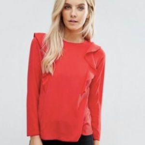 NWT ASOS New Look Women's Frill Detail Blouse!